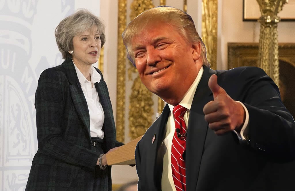 Donald Trumpa nd Theresa May