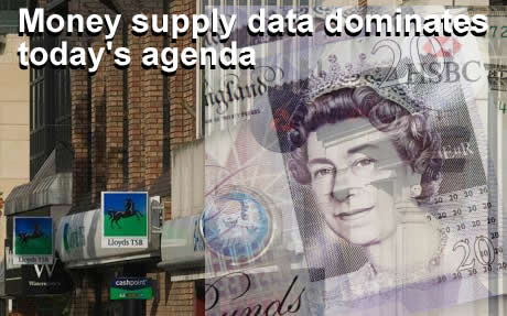 money supply data and forecast for pound sterling