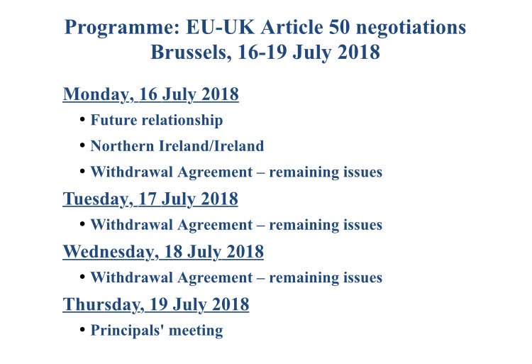 EU-UK negotiations agenda this week