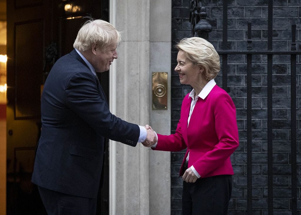 von der Leyen and Johnson Downing Street