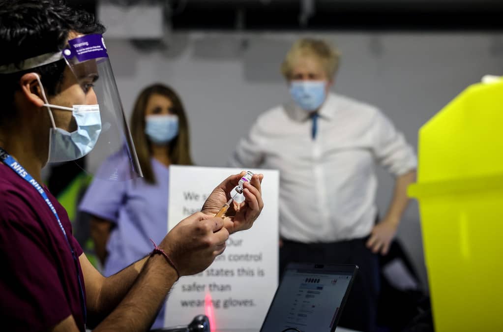 Johnson visit to vaccination centre