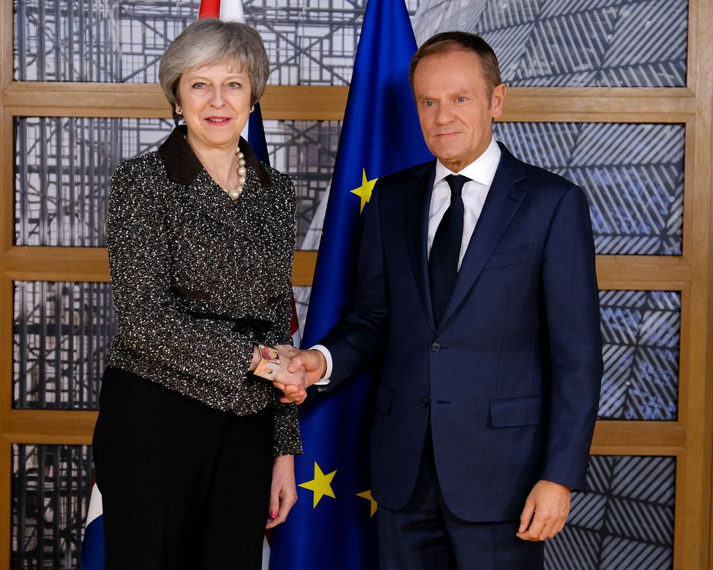 Theresa May and Donald Tusk